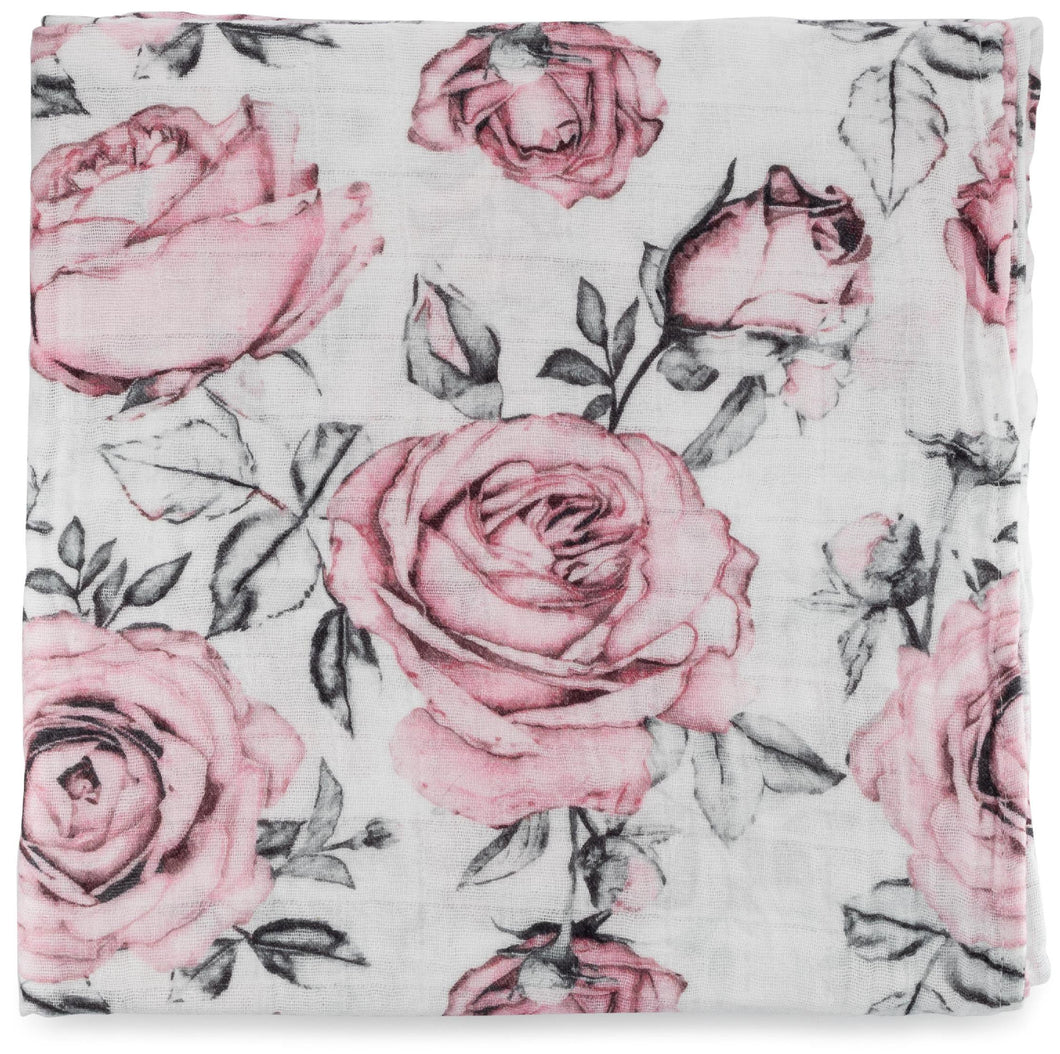 Swaddle Blanket - Pink Rose